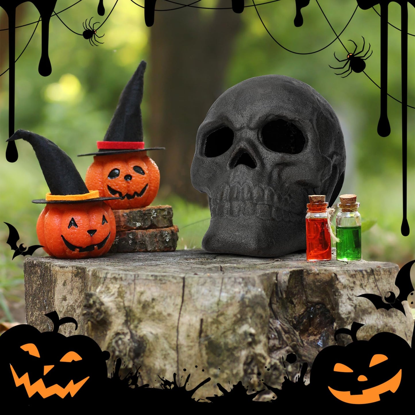 Stanbroil Fire Pits 10" Imitated Human Metal Skull Decoration for Indoors Outdoors Campfire, Fireplace, Halloween Party Decor, 1 Pack - Patent Pending
