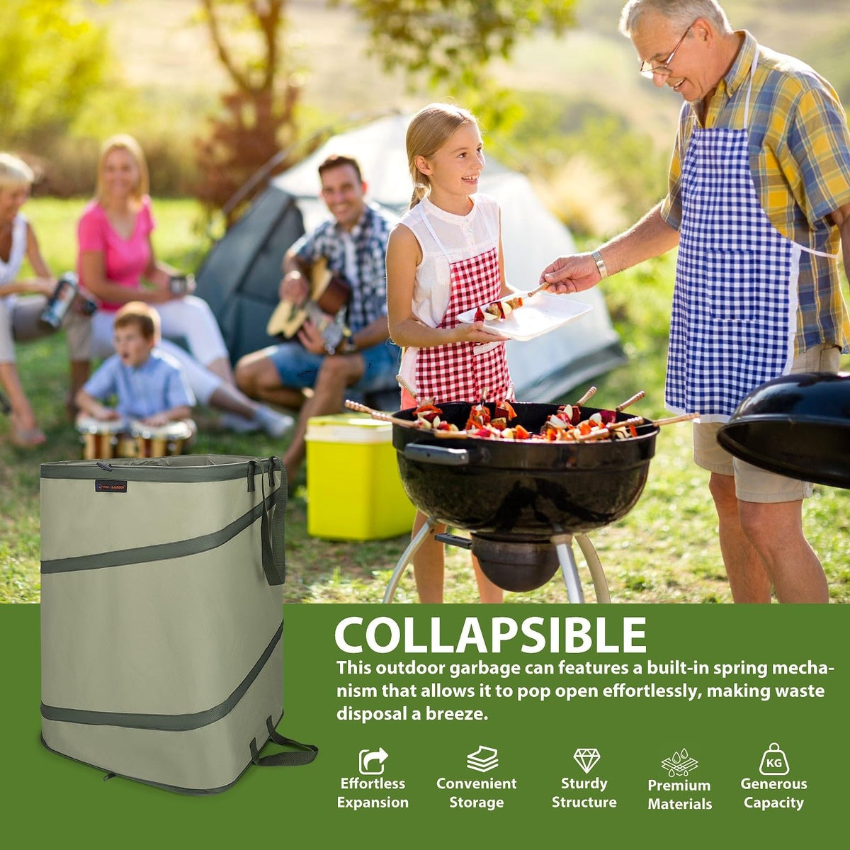 46 Gallon Square Collapsible Yard Waste Containers