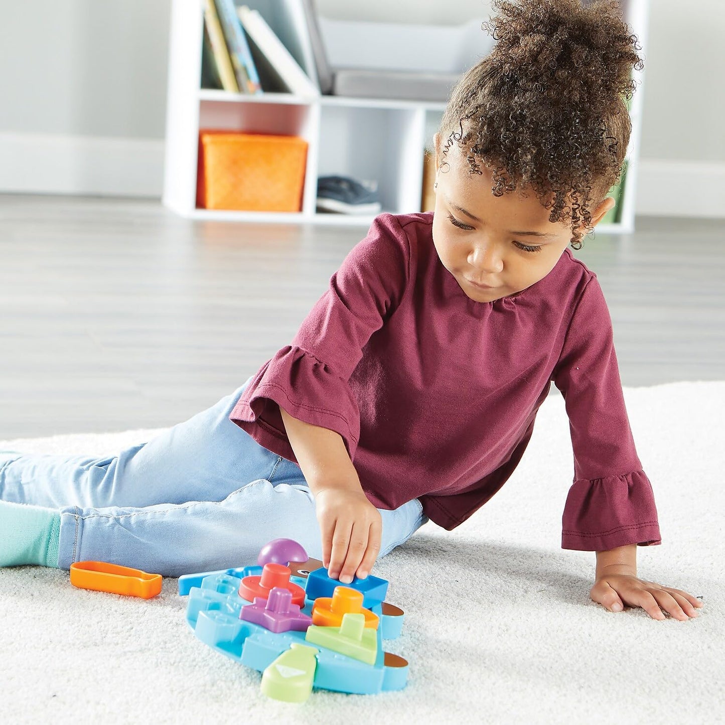 Learning Resources Spike The Fine Motor Hedgehog Puzzle Playmate - 11 Pieces,Ages 18+ Months Fine Motor Game, Color and Shape Recognition Toddler Montessori Toys