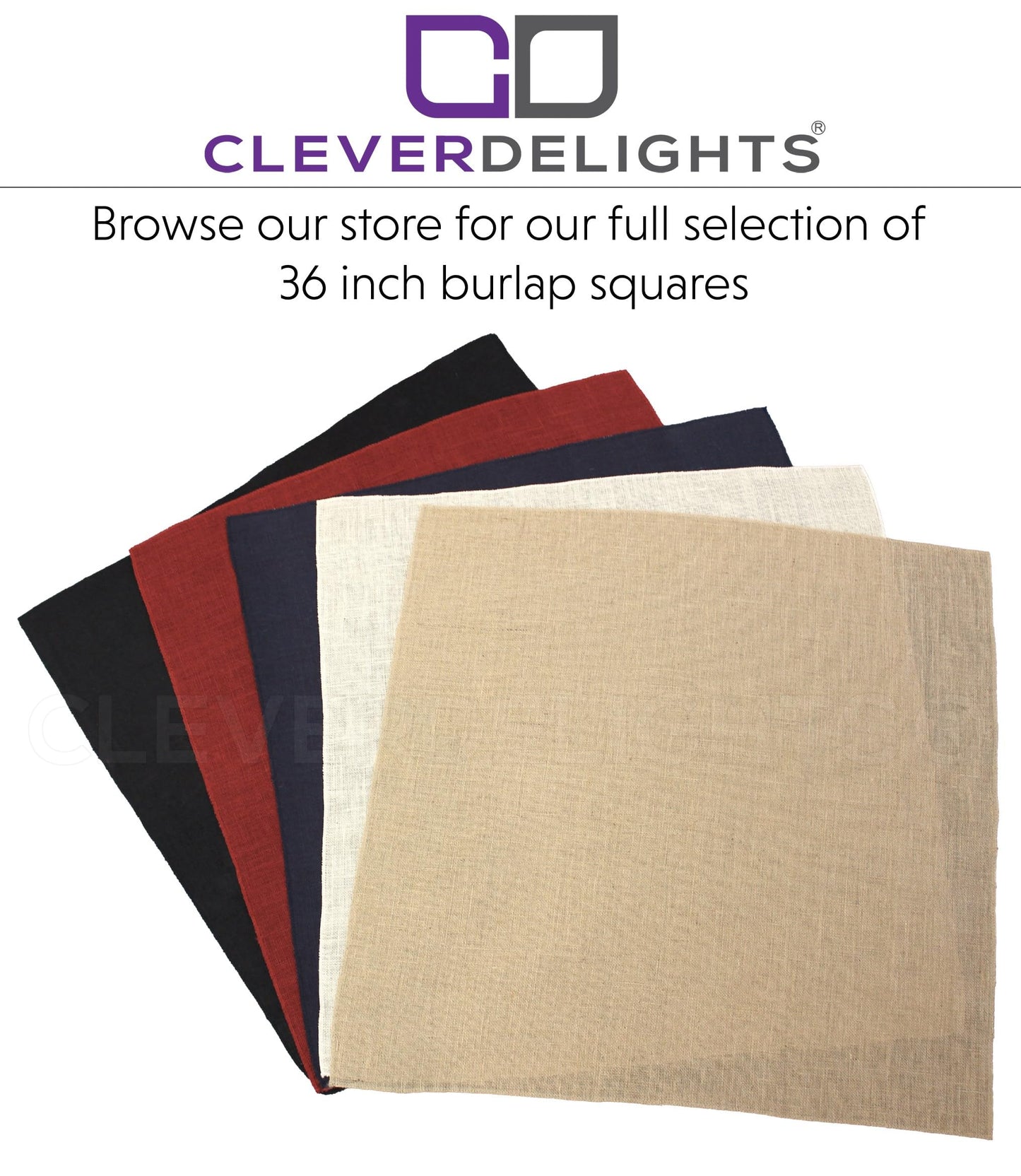 CleverDelights 36 Inch Red Burlap Squares - 4 Pack - 100% Jute Burlap Fabric - Finished Edges - 36" x 36"