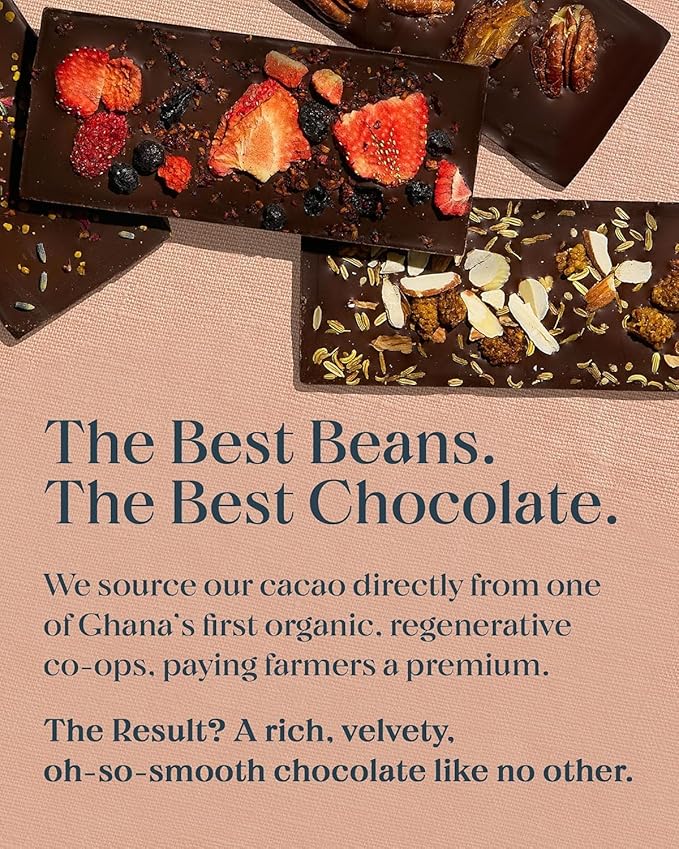 Spring & Mulberry Lavender Rose Date-Sweetened Chocolate Bar, 2.1oz