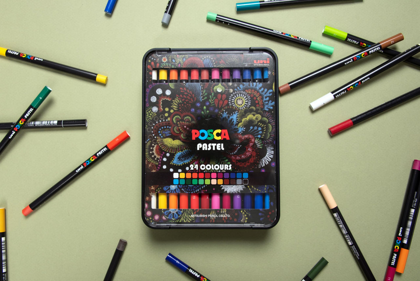 uni POSCA Wax Pastels, Assorted Set, 24 Pack