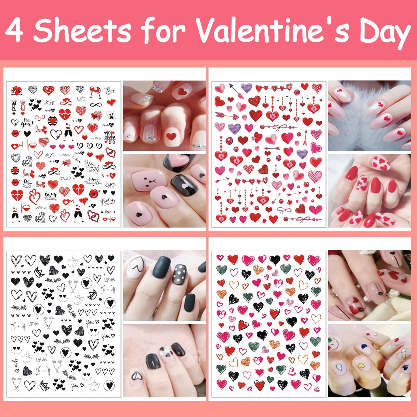 TailaiMei 20 Sheet All Holidays Nail Art Stickers, Mixed Seasons Variety Pack for Halloween Fall Christmas Valentine's Day Nail Decals, Self-Adhesive Design Year Round Assorted Nail Decorations
