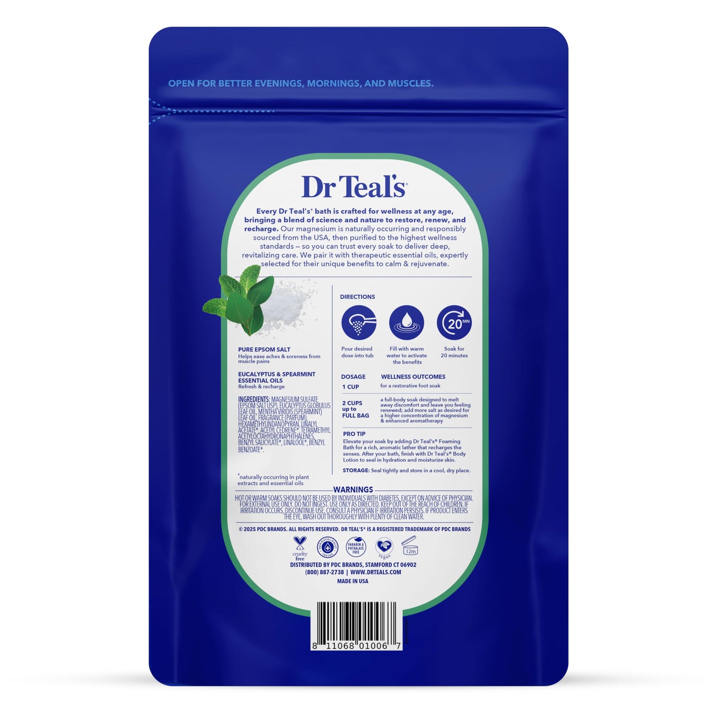 Dr Teal's Epsom Salt Magnesium Soak, Lavender & Eucalyptus Duo Bundle, 3 lbs (Pack of 2)