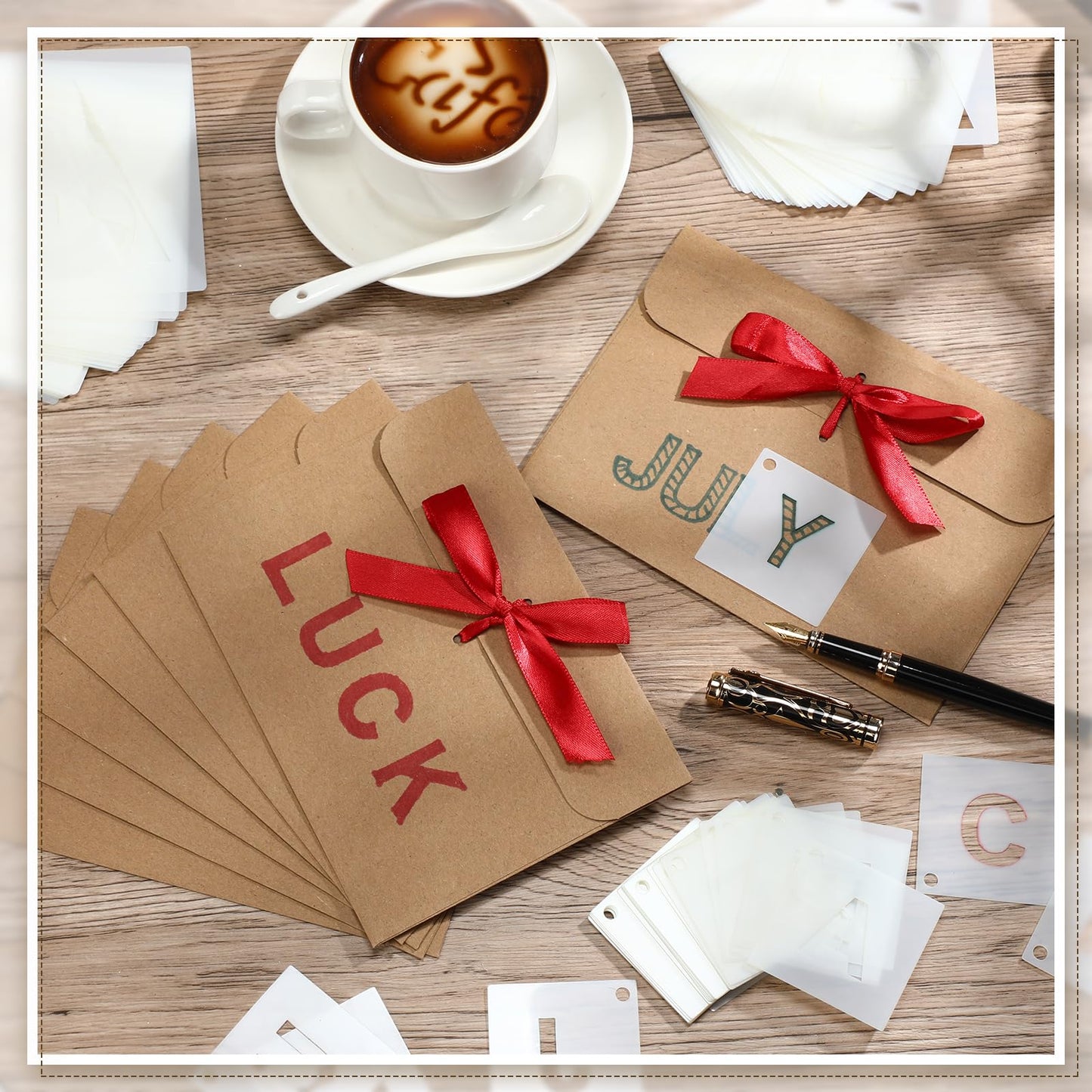 Affrolling 144 Pcs Letter and Number Stencils 4 Sizes Alphabet Number Templates Reusable Plastic Stencils for Painting on Wood, Walls, Signs(1,2,3,4 Inch,Regular)