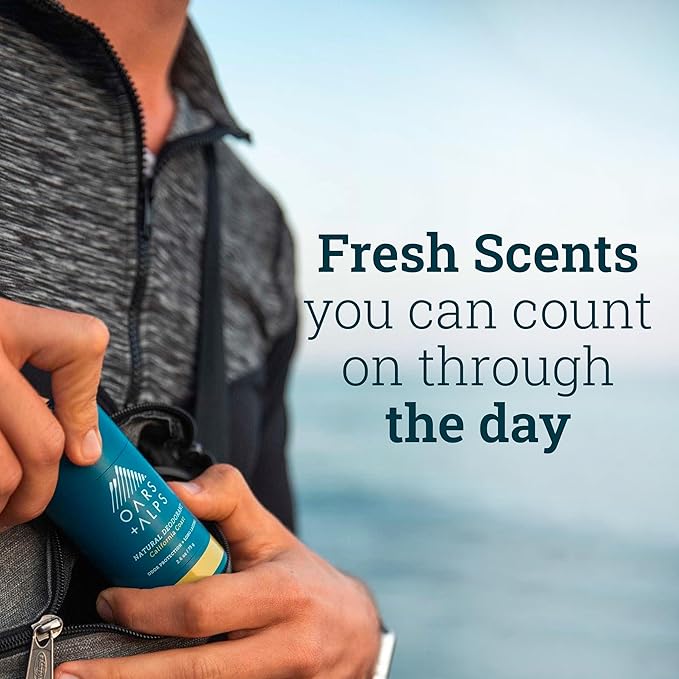 Oars + Alps Aluminum Free Deodorant for Men and Women, Dermatologist Tested and Made with Clean Ingredients, Vegan, California Coast, 1 Pack, 2.6 Oz