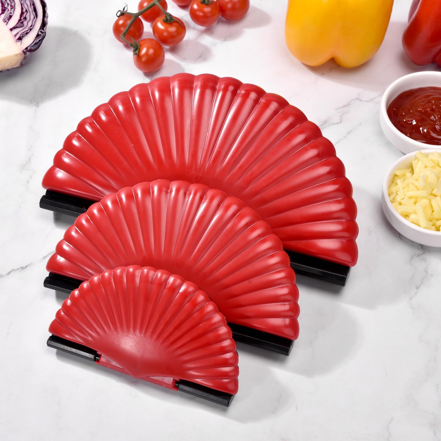 Tortilla Sealer + Crimper Press Bundle - Quesadilla Maker for Large 10", Medium 8" & Small 6" Flour Tortillas | Burritos, Empanadas, Dumplings, Sandwiches | Air Fryer Friendly | Dishwasher Safe