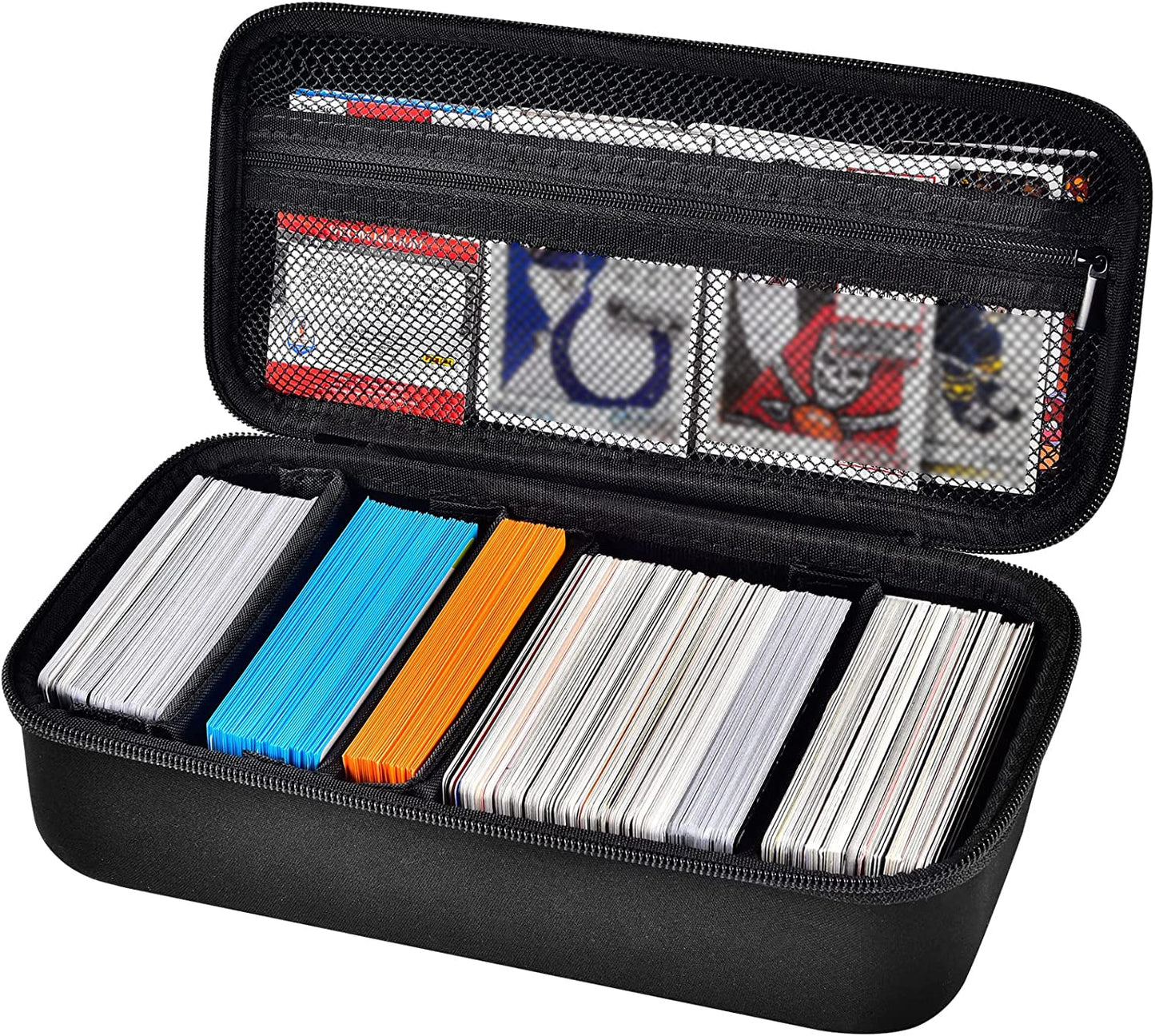 ALKOO Premium 900+ Trading Card Carrying Case - Hard Shell TCG Travel Storage Bag with Dividers & Shoulder Strap - Holds 900+ Sleeved Cards or Deck Boxes - Compatible with MTG & Sports Cards