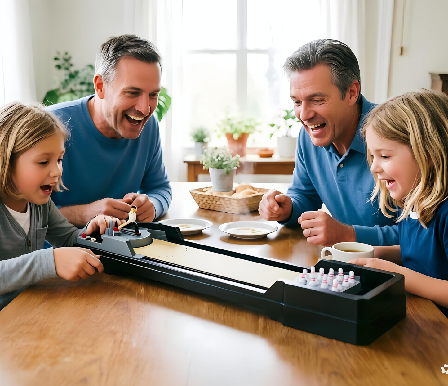 Trisquirrel Table Bowling Game, Tabletop Bowling Alley, 10 Pins Mini Bowling Set Toy for Kids & Adults, Perfect for Home, Office and Party