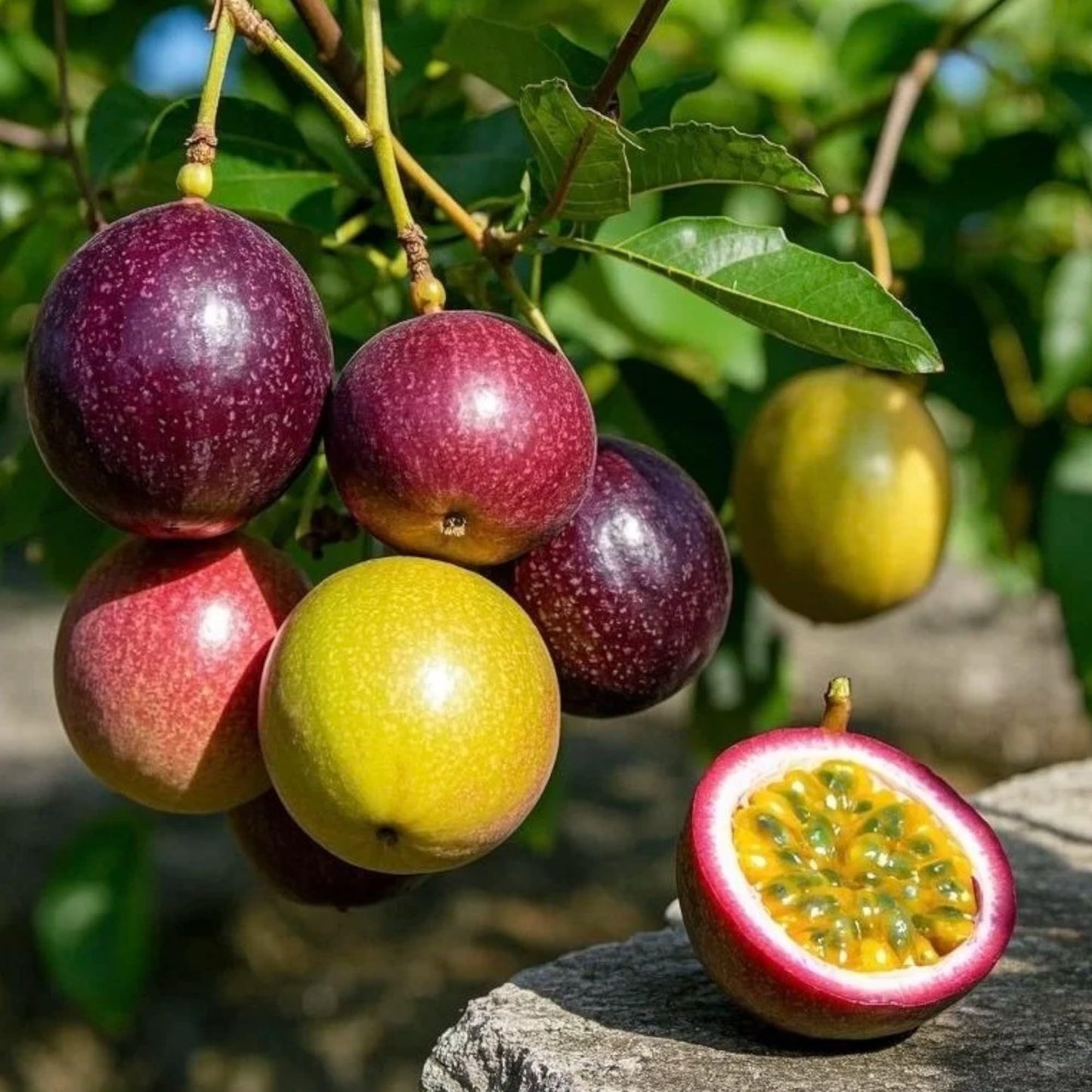 NYGardenia Passion Fruit Seeds – 50 Seeds for Planting – Purple Tropical Climbing Vine Fruit Plant