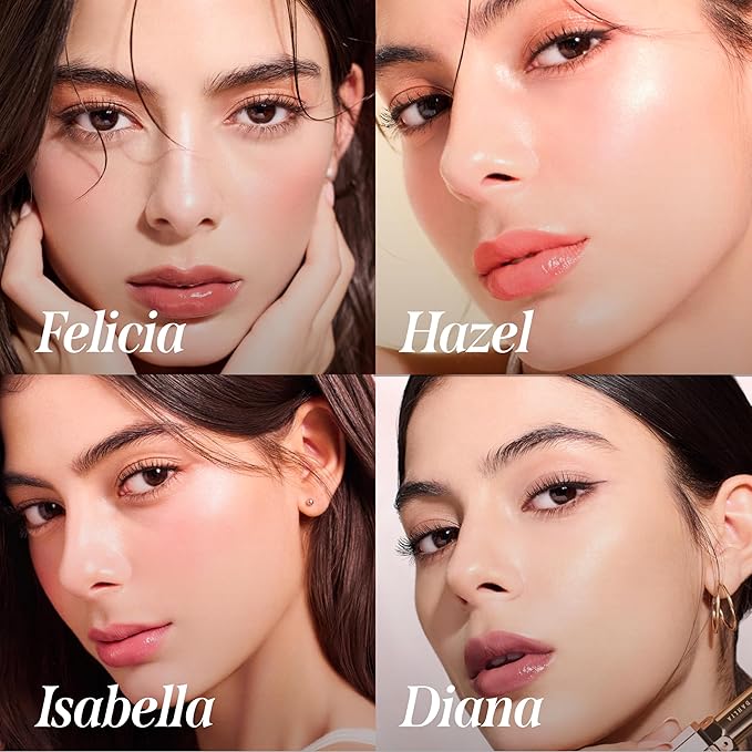 DEARDAHLIA Lip Paradise Sensual Lip Glow (Diana) - Weightless Hydrating Vegan Lipstick with Glossy Finish, Natural Radiant Glow & Shea Butter Nourishment. 0.11 oz