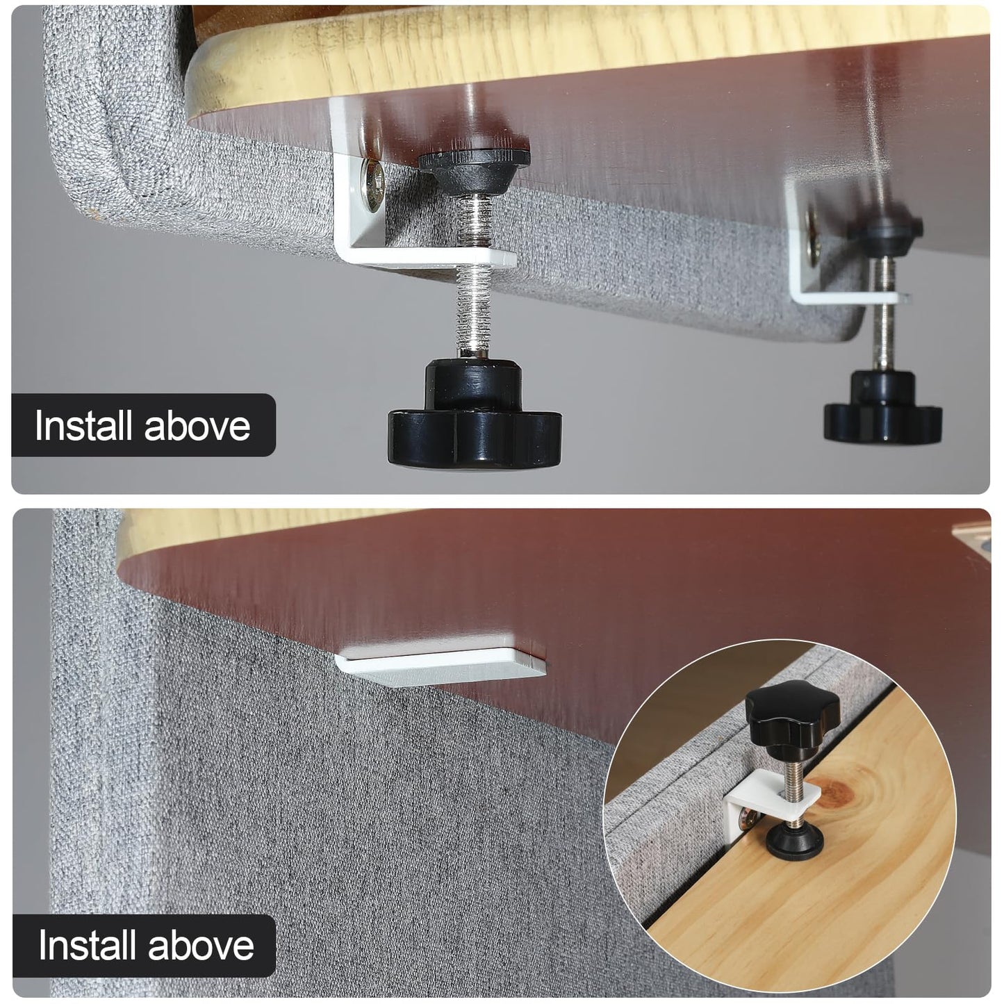 Desk Privacy Panel 24" x 48" Table Privacy Panel Acoustic Partition Noise Visual Isolate Table Divider Panel with Clamp for Student Study Reception Area Office Library(24" x 48")