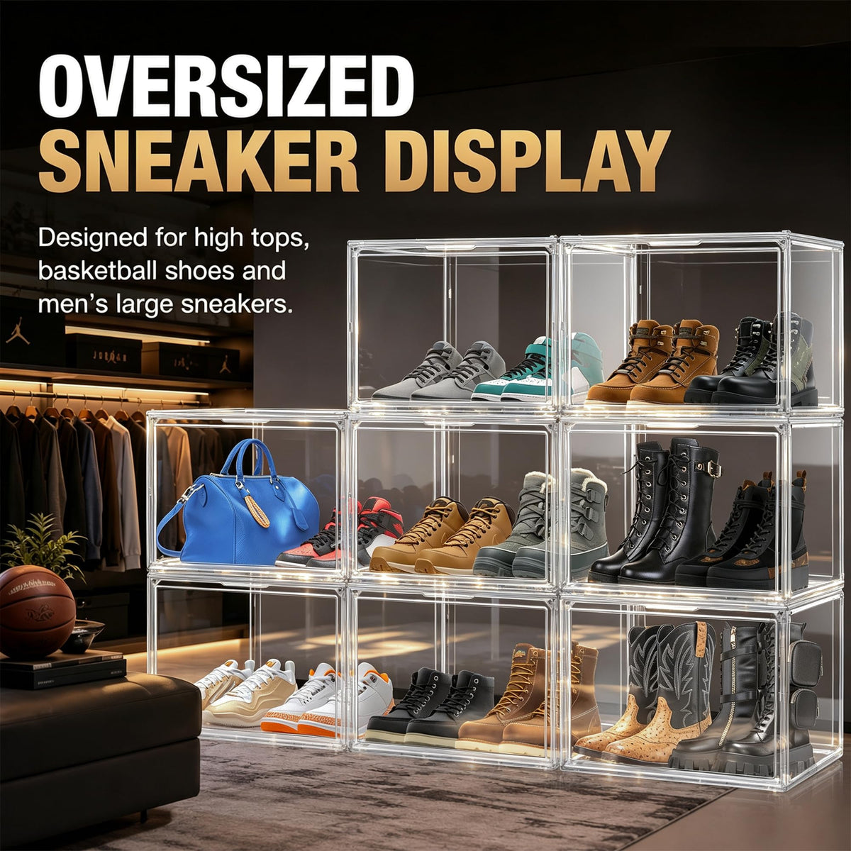 1 Pack Oversized Acrylic Boot Display