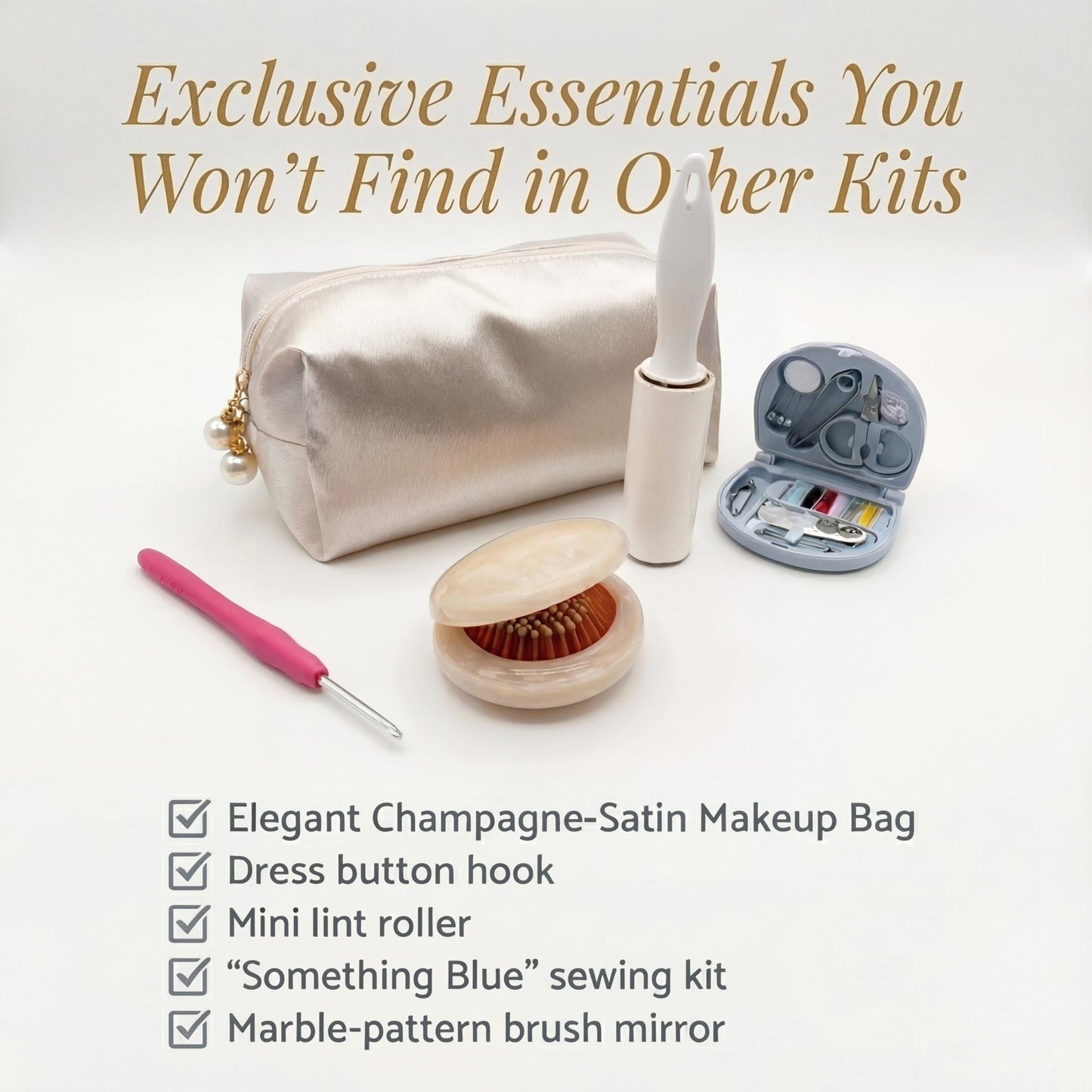 HygaLivia Wedding Emergency Kit | 30+ Essentials | 100+ Pieces | Bridal Emergency Kit for Wedding Day