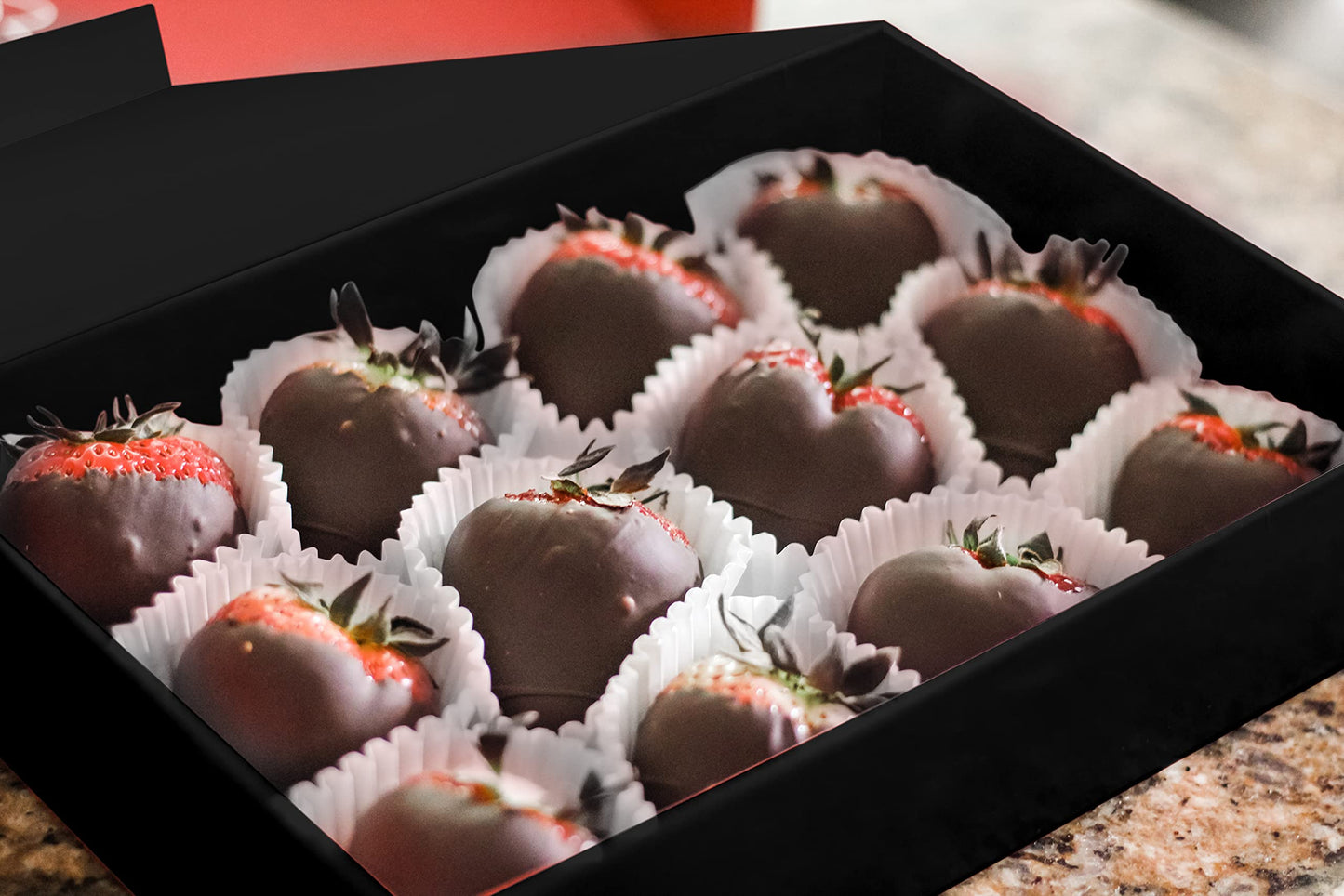 2 Pack Black Hard Gift Box with Magnetic Closure Lid 7" x 5" x 1.6" Rectangle Boxes For Gifts With Black Glossy Finish (Black, 2 Boxes)