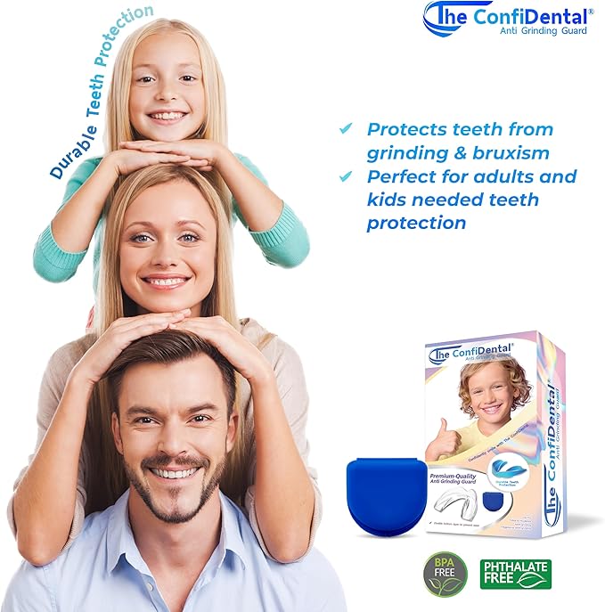 Custom-Fit Mouth Guard for Teeth Grinding and Clenching - Boil-and-Bite Dental Nightguard for Grinding Teeth at Night - Fits Kids, Teens, and Adults with Smaller Mouths - 5-Pack (3 Small, 2 Regular)