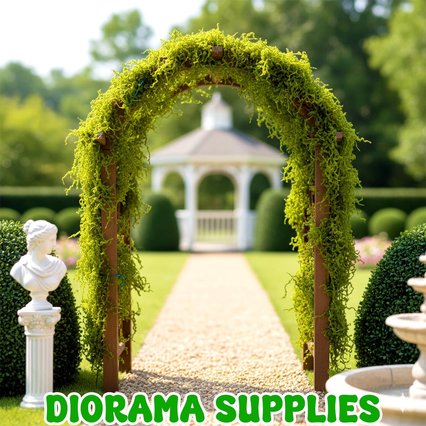 Warmtree Realistic Miniature Vines Simulation Vine Miniature Plants for DIY Mini Model Railway Fairy Garden Architecture Diorama Supplies Scenery Landscape Layout (Light Green)