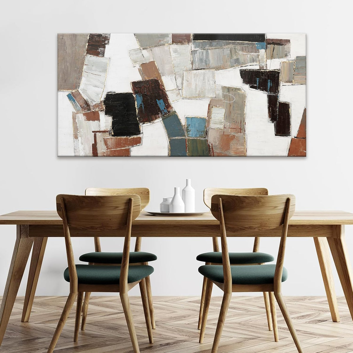 Dimpaga Abstract Wall Art Pictures for Living Room Wall Decor Modern Wall Art Decor Minimalist Geometric Line Artwork for Walls Textured Wall Art Prints Bedroom Office Wall Decor 24"X48"