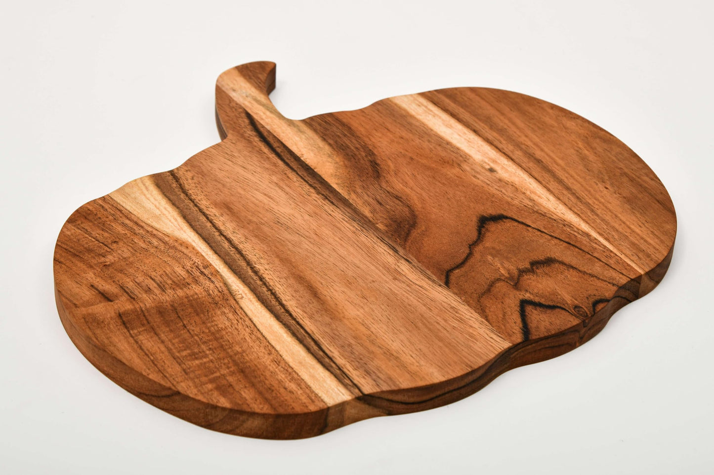 Treen Art Wooden Halloween Cutting Board for Kitchen, 12"L x 13"W Pumpkin Butcher Block Piece with Handle, Charcuterie Platter for Cheese, fruits and Salad Serving Board