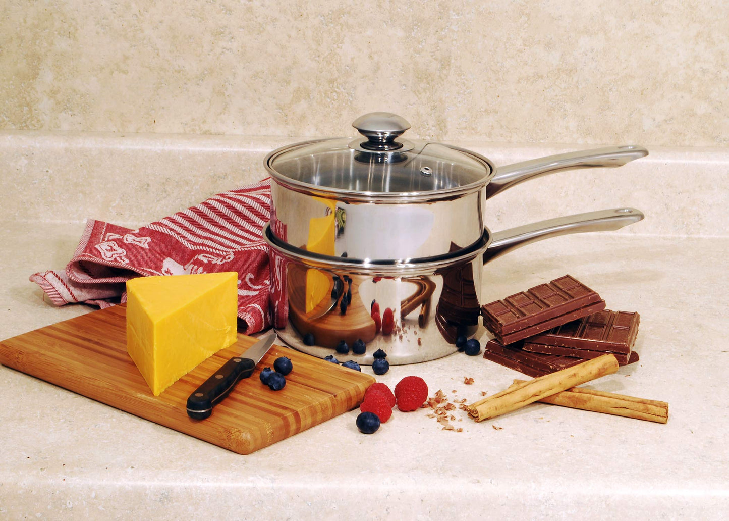 ExcelSteel 579 3 Piece Boiler, 2.5 quart, Stainless Steel