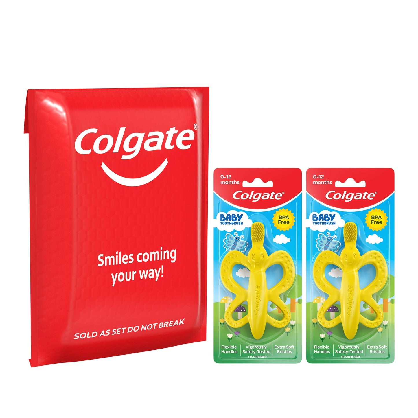 Colgate Baby Toothbrush and Teether, BPA Free â€“1 Count (Pack of 4)