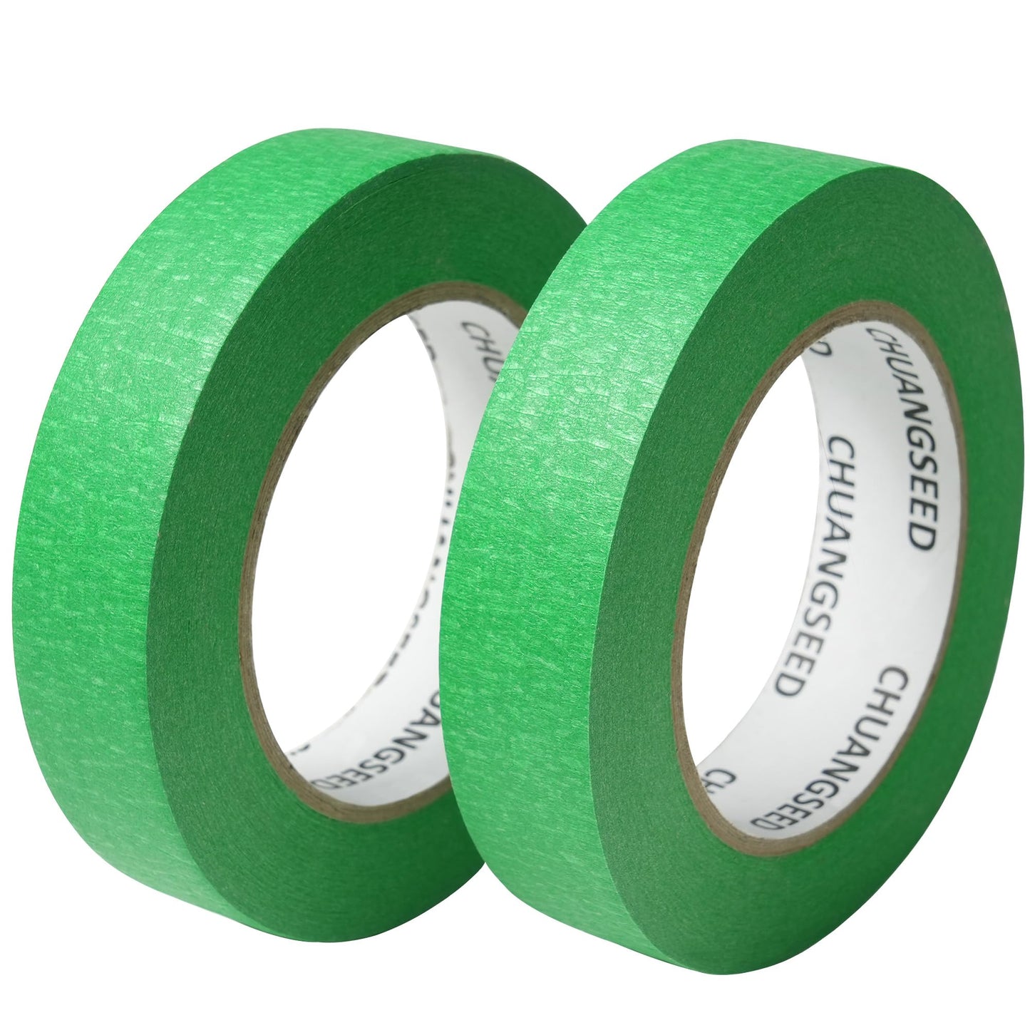 CHUANGSEED Green Painters Tape 1 Inch x 55 Yards x 10 Pack - Green Masking Tape Bulk Multi Pack for Painting, DIY Crafting, Marking, Artwork and School Projects, 550 Yards Total
