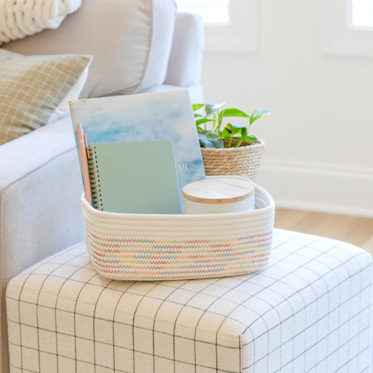 11.8"x8"x4.5” Rectangle Storage Baskets for Shelves 3 Pack (3 Count)