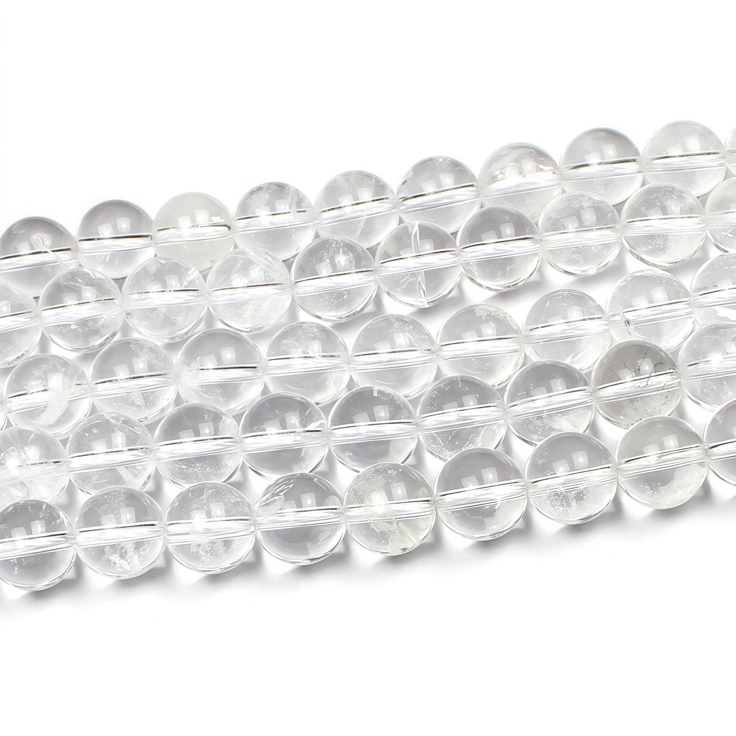 MJDCB 7A Natural White Clear Quartz Beads Gemstone for DIY Bracelet Making 15" (10mm)