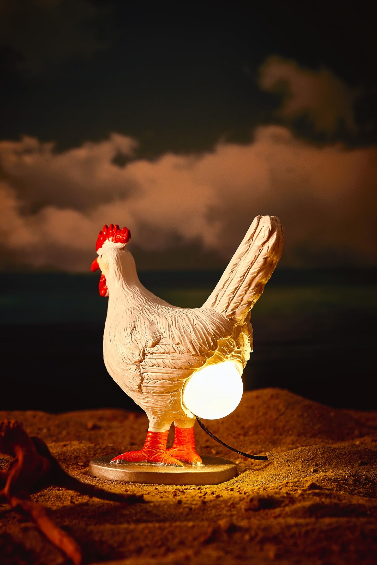LGY3DLight Chicken Egg Lamp, 3D Resin Chicken Lamp, Funny Chicken Night Light with USB, Colorful Box Packing Birthday Gift (A)