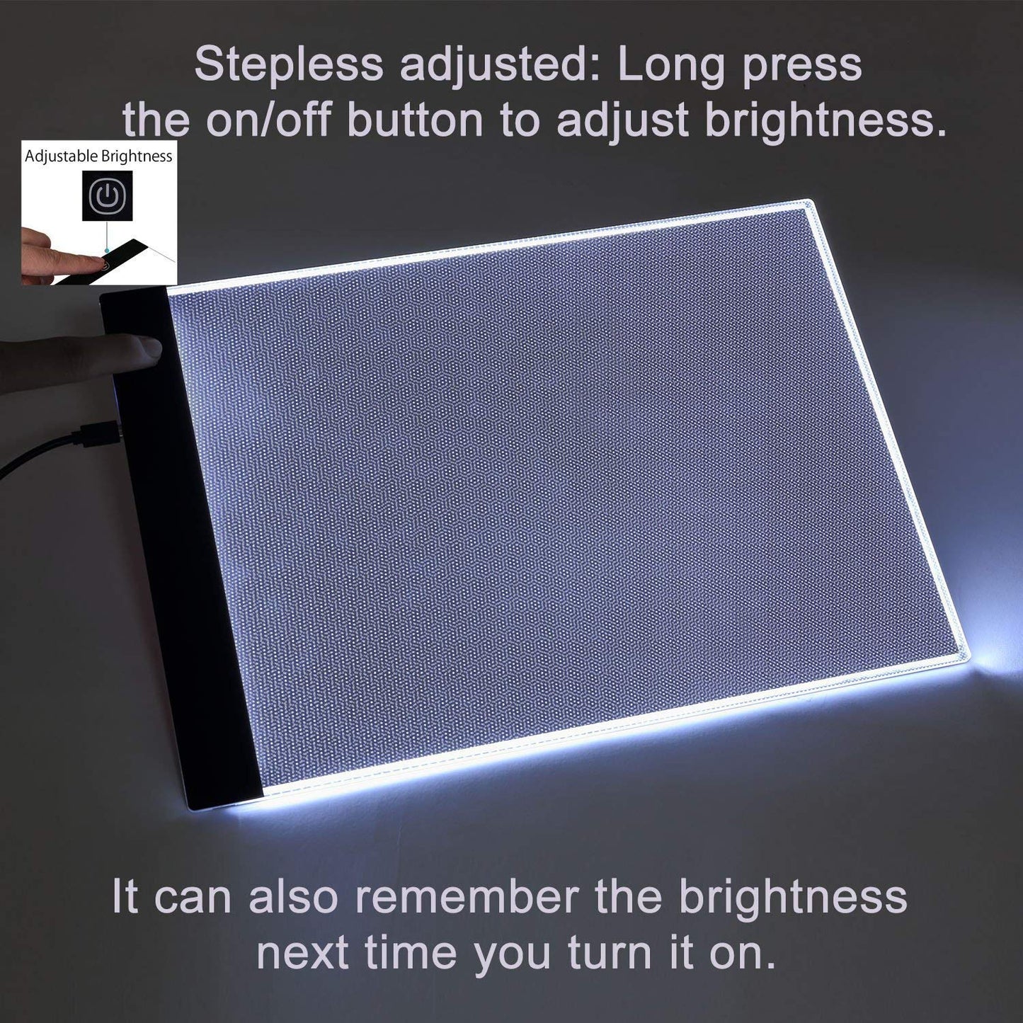 Ultra-Thin Portable A4 LED Light Box Tracer w/USB Cable Dimmable Brightness LED Artcraft Tracing Light Box Light Pad for Artists Drawing Sketching Animation Stencilling X-ray Viewing