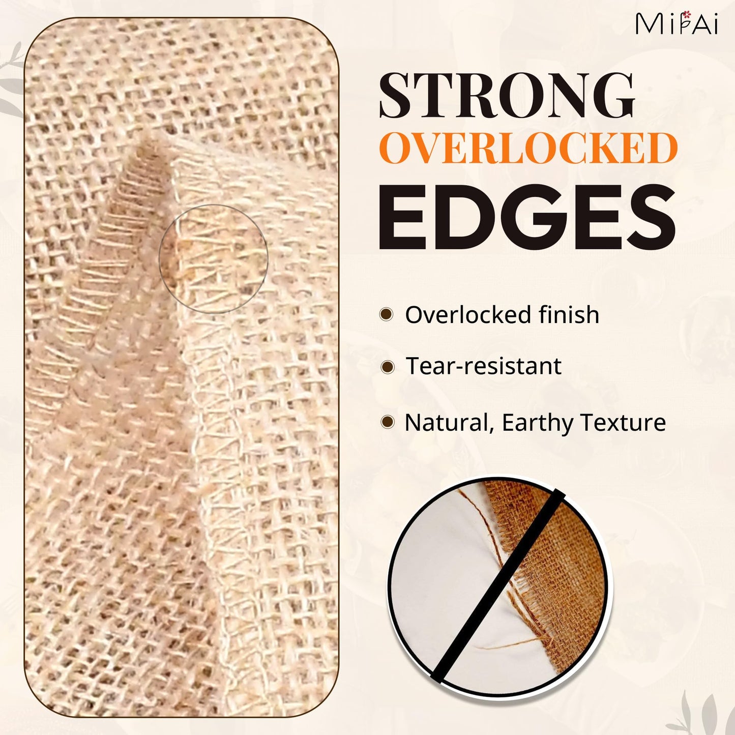 Mifai Burlap Table Runners 12in x 30 ft(10 Yards)-Cut to Your Length Burlap Roll -50 Yarns/10cm Density-Ecofriendly- Reusable- Perfect for Crafts, Décor, Gift Wrapping, DIY and Gardening