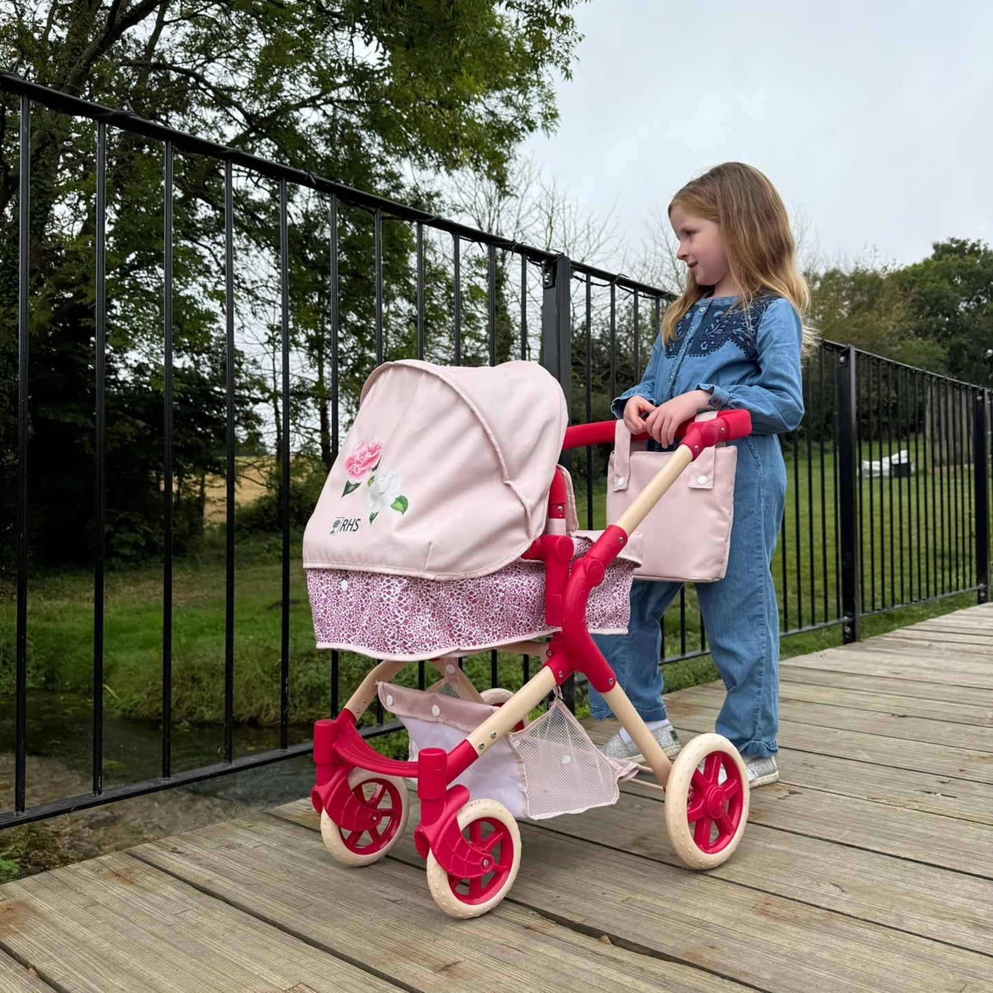 Roma RHS Single Dolls Pram - Flora