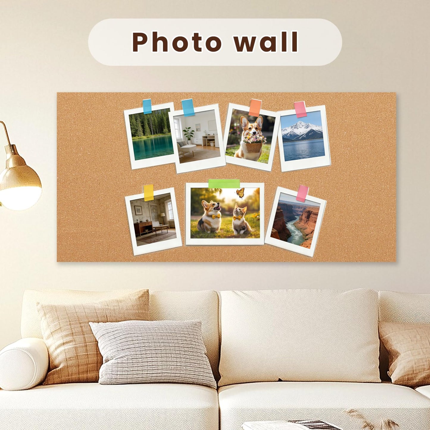 Cork Board Roll, Thick Bulletin Board Cork Sheet for Wall Dart, Crafts, DIY Projects (Small-16 x47 x1/4"-6 mm)