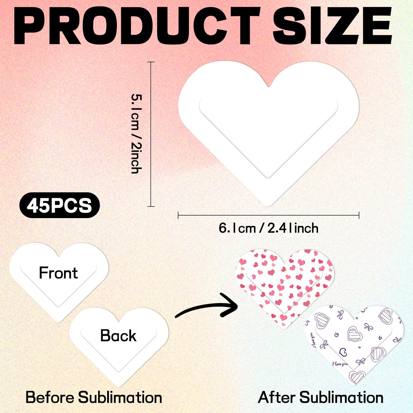 45 Pcs Sublimation Bookmark, Paper DIY Heart Bookmarks with Holes and Colored Tassels for Crafts,rsonalized Tassel Blank Bookmarks
