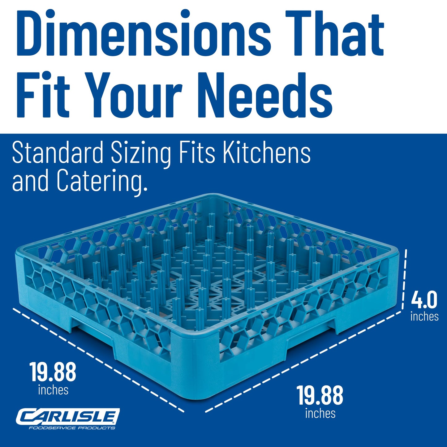 Carlisle FoodService Products RP14 OptiClean Plate Rack, Blue (Pack of 6)