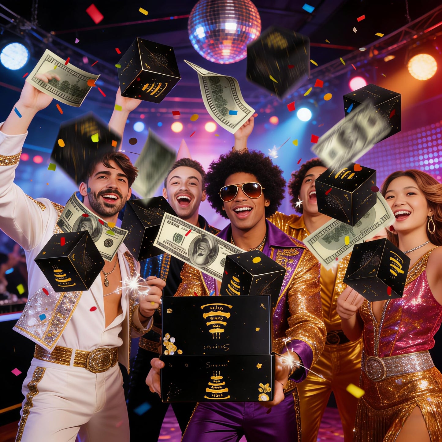 Surprise Gift Box Explosion for Money,Birthday Bouncing Box,Folding Bouncing Gift Box for Birthday Anniversary, 12 bounces Boxes