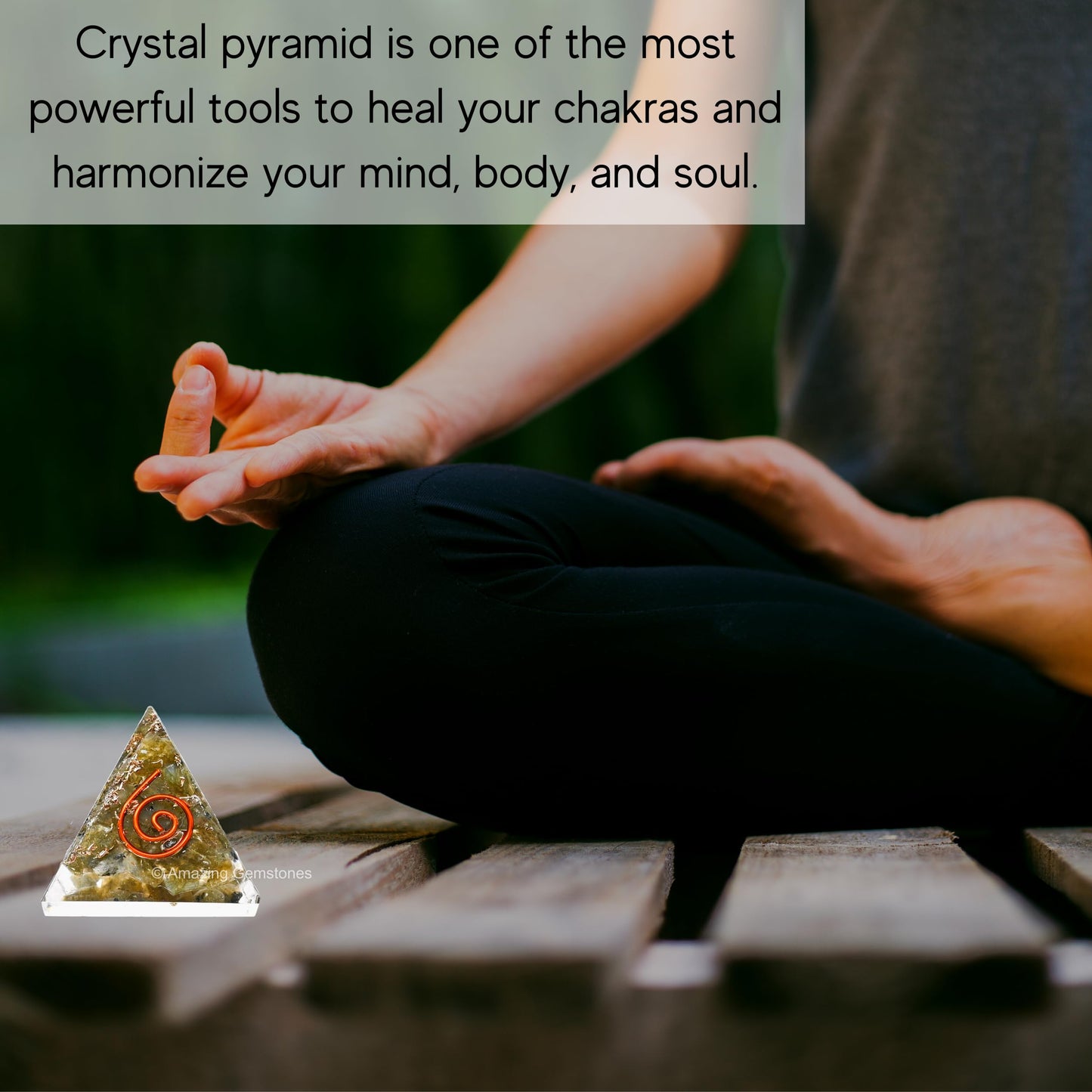 Amazing Gemstone Labradorite Orgone Pyramid - 30mm Small Orgonite Pyramids with Crystals and Healing Stones - Authentic Organite Gifts