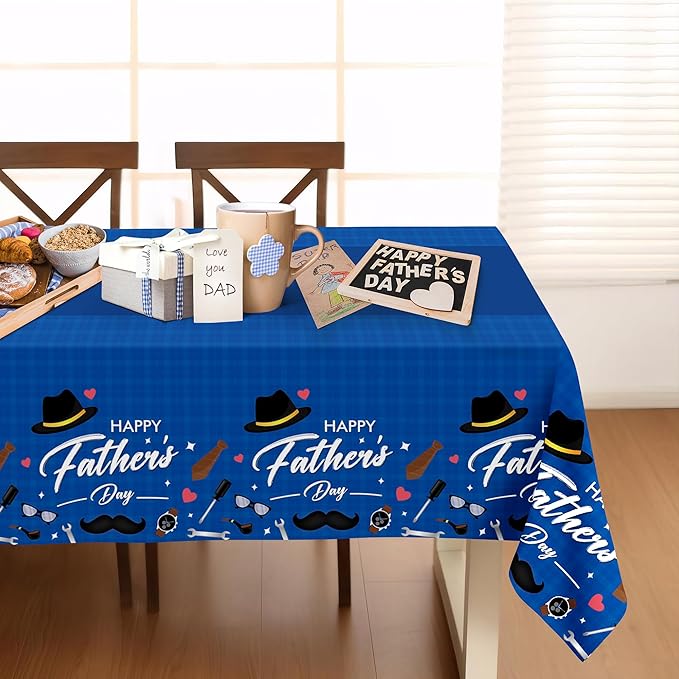 Happy Father’s Day Tablecloths, Blue 2-Pack
