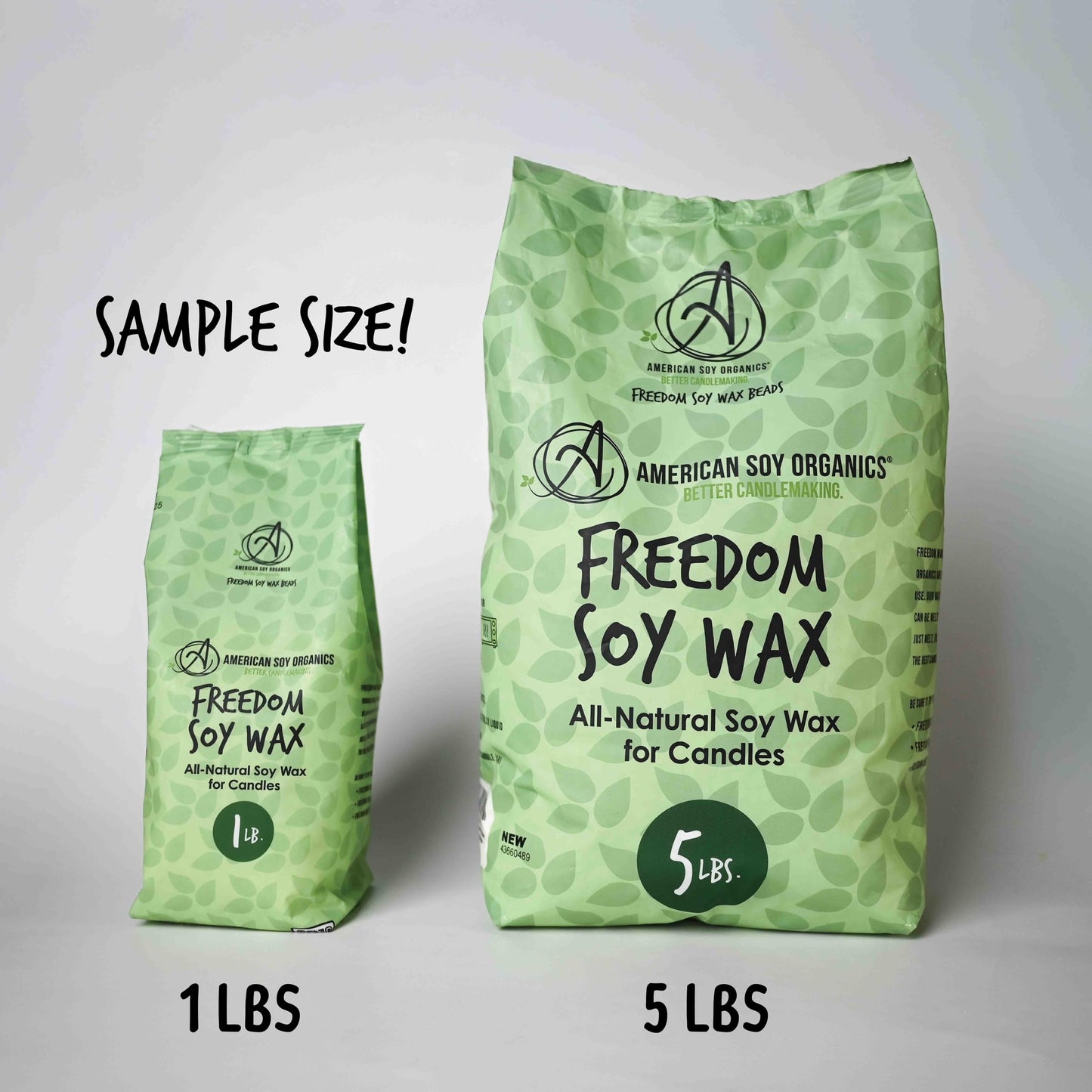 American Soy Organics - 1 lb Freedom Soy Wax Beads for Candle Making - Microwavable Wax Beads - Premium Candle Making Supplies