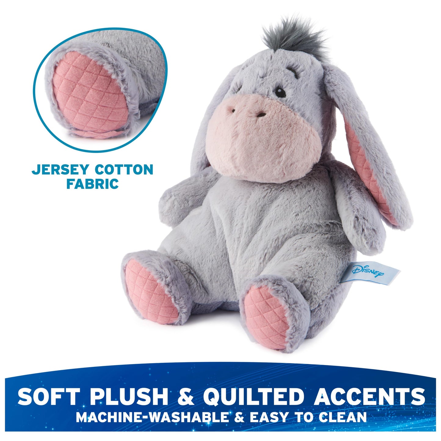 GUND Disney Official Eeyore Oh So Snuggly Plush, Winnie the Pooh, Eeyore Donkey Stuffed Animal for Ages 1 and Up, Grey, 12.5”