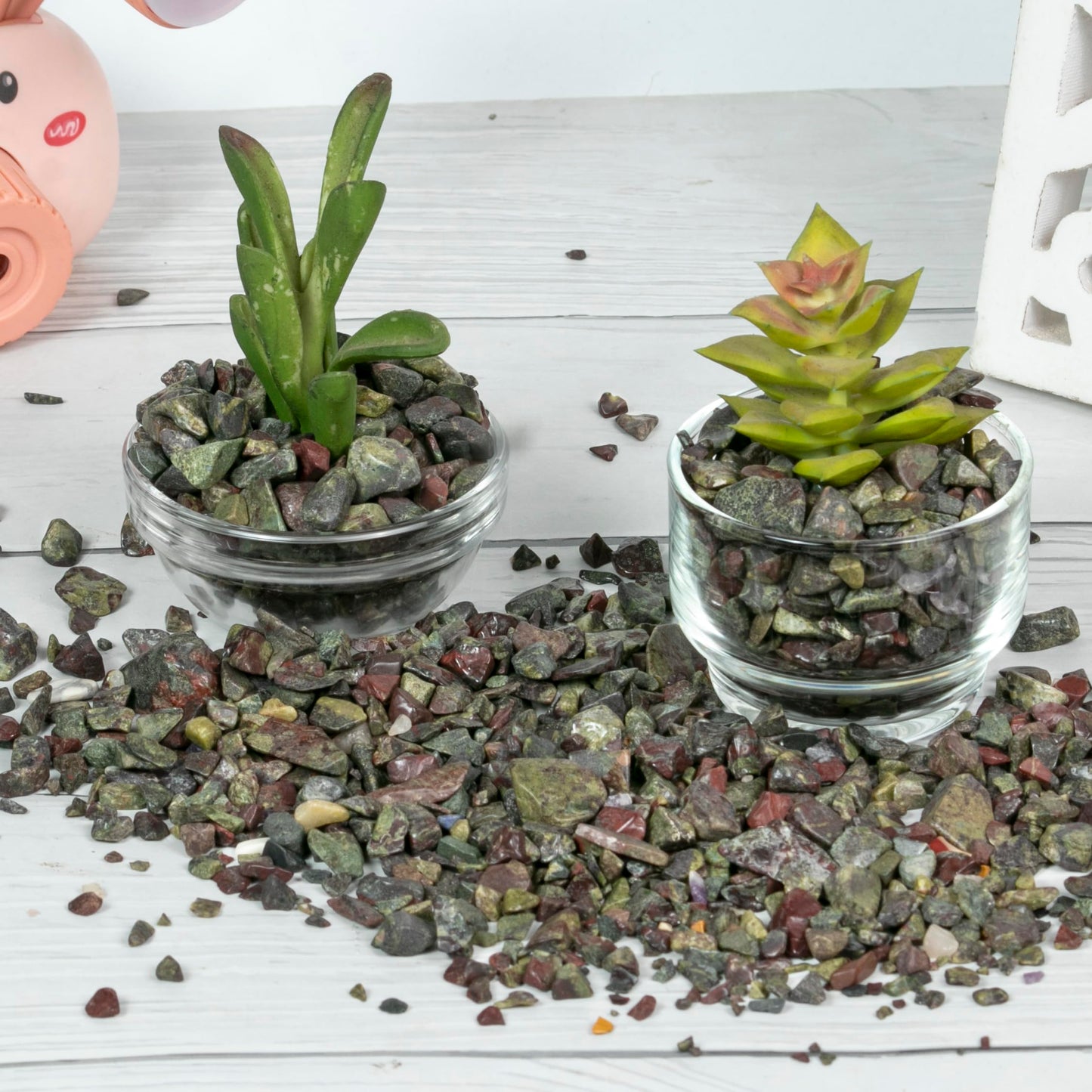 ZAICUS Dragon Bloodstone Crystal Chips Bulk Gemstone Valentine Gift, Healing Crystal Natural Irregular Shaped Crushed Stone Tumbled Chips Crystal Chips for Witchcraft & 1 Lb