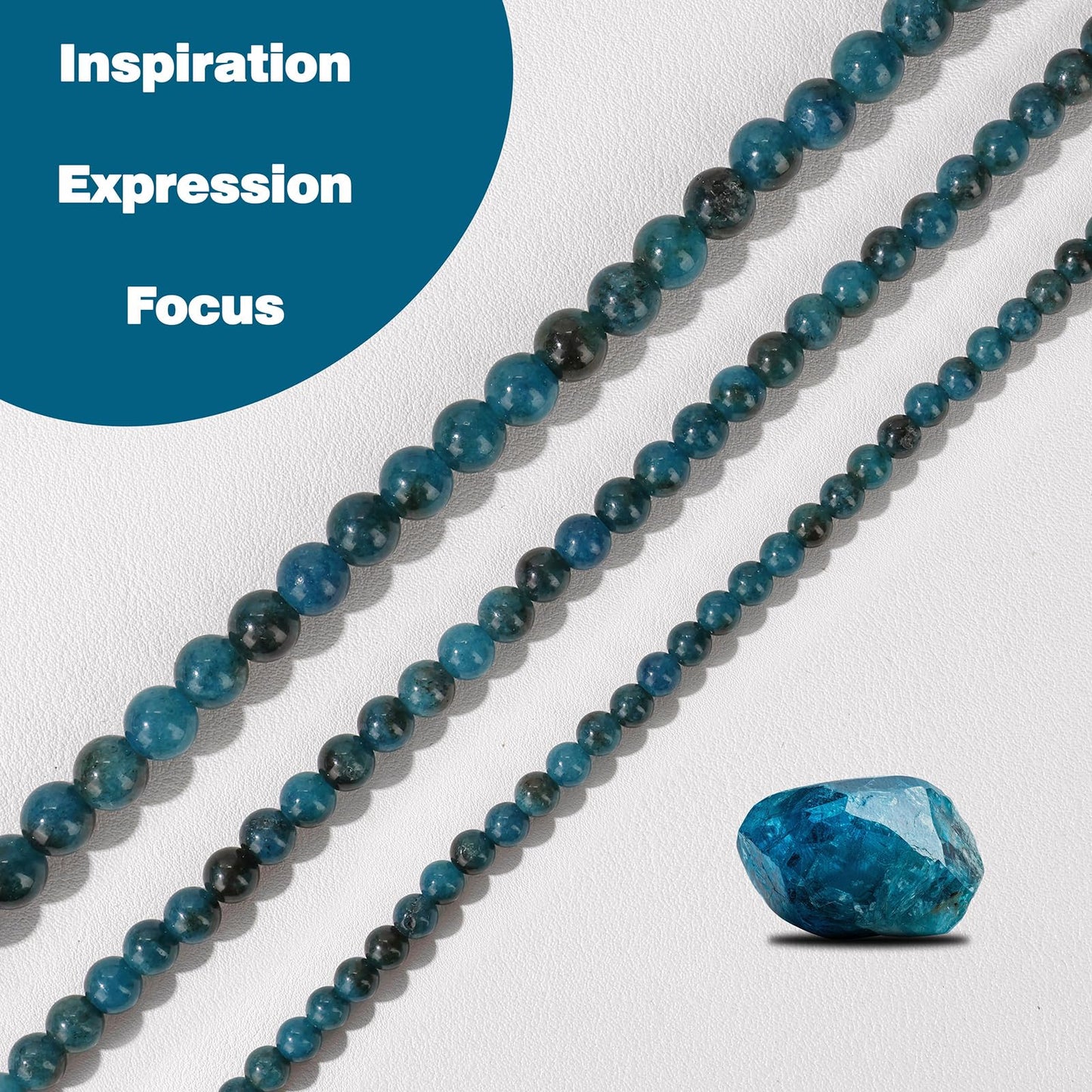 Raicegs 100pcs 8mm Apatite Beads Natural Gemstone Beads Round Loose Beads for Jewelry Making DIY Bracelets Necklace