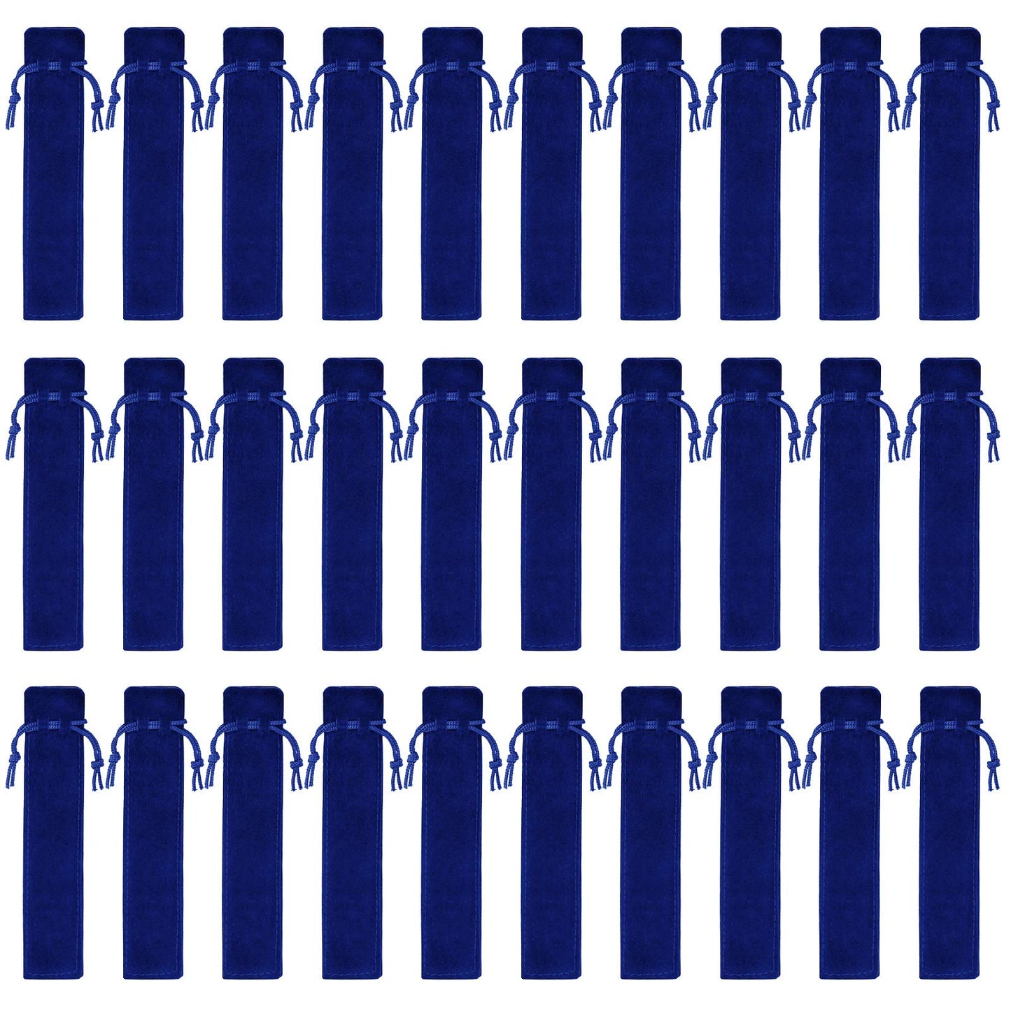 SUMERSHA 100pcs Velvet Pen Pouch Drawstring Pen Bag Single Pen Sleeve Holder for Office Business Gift