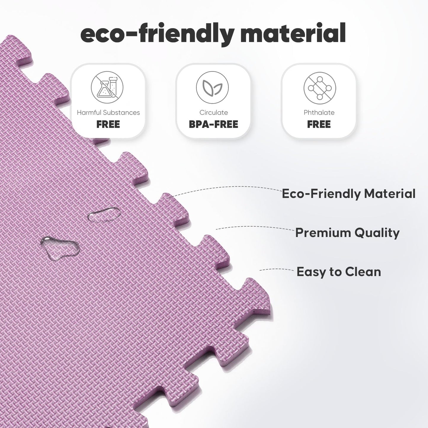 Home Gym Mat, Puzzle Exercise Mat, EVA Interlocking Foam Floor Tiles for Home Workout Equipment and Kids' Play Areas - Blue, 24 in x 24 in x ½ in - (Pink, 16 Pack(64 SQ FT))