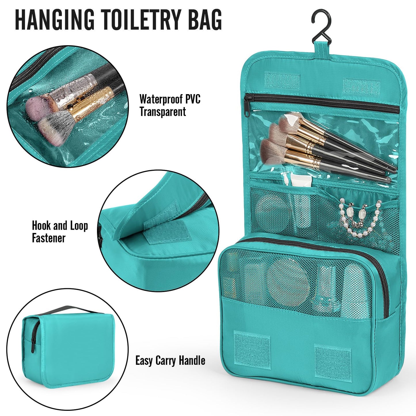 Veken 8 Set Packing Cubes for Travel Essentials, Suitcase Organizer Bags in 4 Sizes, Carry-On Luggage Accessories with Large Laundry & Hanging Toiletry Bag, Must-Have for Airplane, Road Trip & Camping