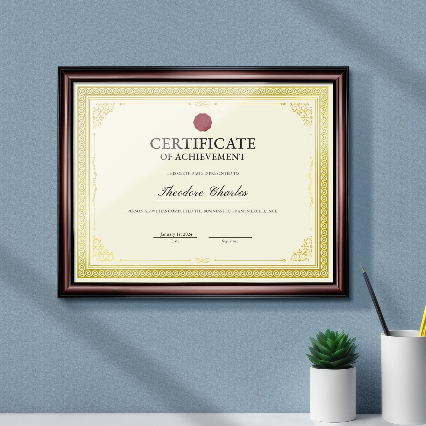 SUNEE 100 Sheets Certificate Papers - Blank Gold Foil Border, 8.5x11 for Diploma, Certificates, Participation Awards, Document Cardstock Paper and Inkjet Printer Friendly (Ivory)