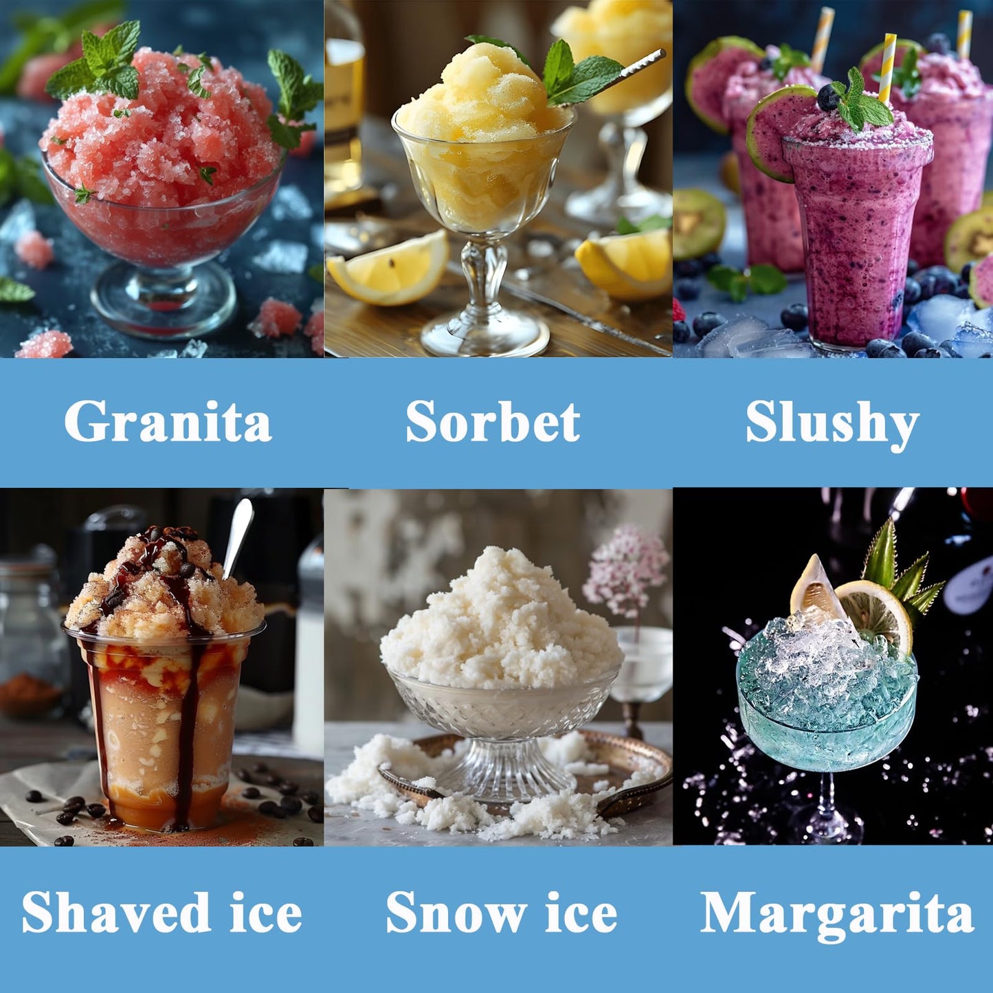 Shaved Ice Attachment for Kitchen Aid Stand Mixer - Snow cone Machine, Shaved Ice Maker,Snow Ice Machine，Include 8 Ice Molds, Fit for All Kitchen Aid Mixer