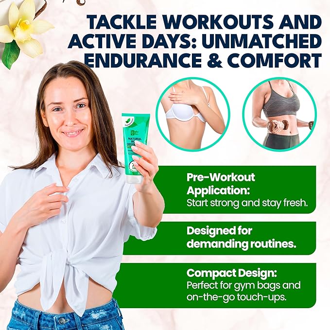 Violet Vibes Deodorant Cream for Women | Hypoallergenic & Gentle On Skin | Noni Leaf Extract, Aluminum-Free, Sensitive Skin, Fresh Odor Control for Whole Body 100mL (3.4 fl oz.) (Peppermint)