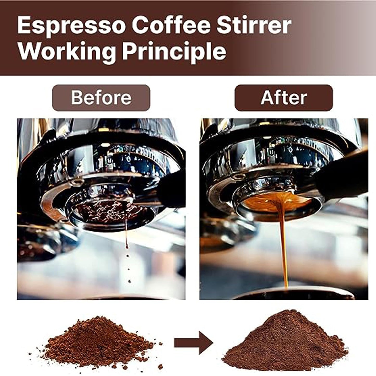 51mm Coffee Tamper - Premium Stainless Steel Espresso Press with Flat Base, Spring Loaded, Ergonomic Handle for Barista-Quality Espresso & Consistent Tamping, Perfect for Home & Commercial Use