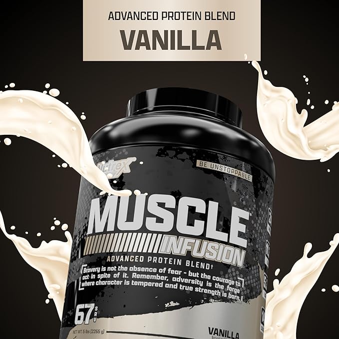 Nutrex Research, Vanilla Whey Protein Powder | 5 Ib Tub of Isolate Protein | w/EAA & Hi BCAA for Muscle Gain | Muscle Builder for Men & Women | Sports Nutrition | Delicious Taste and Texture